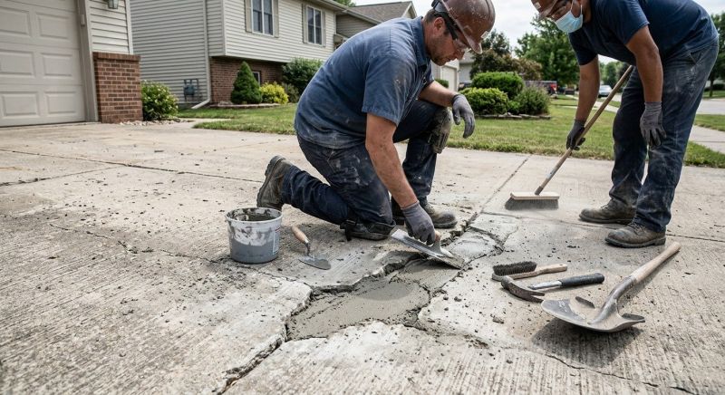 Cracked Concrete Repair in Miami Dade County, FL