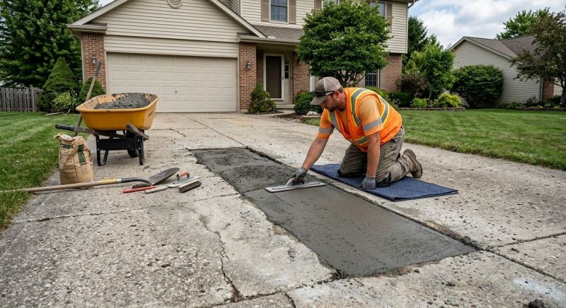Driveway Slab Repair in Des Moines, IA