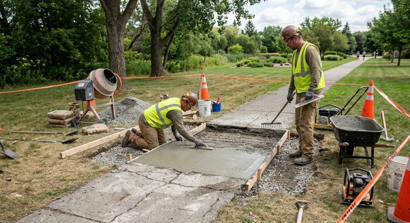 Entryway Concrete Repair in Des Moines, IA