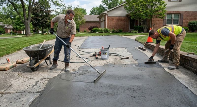 Garage Concrete Resurfacing in West Des Moines, IA